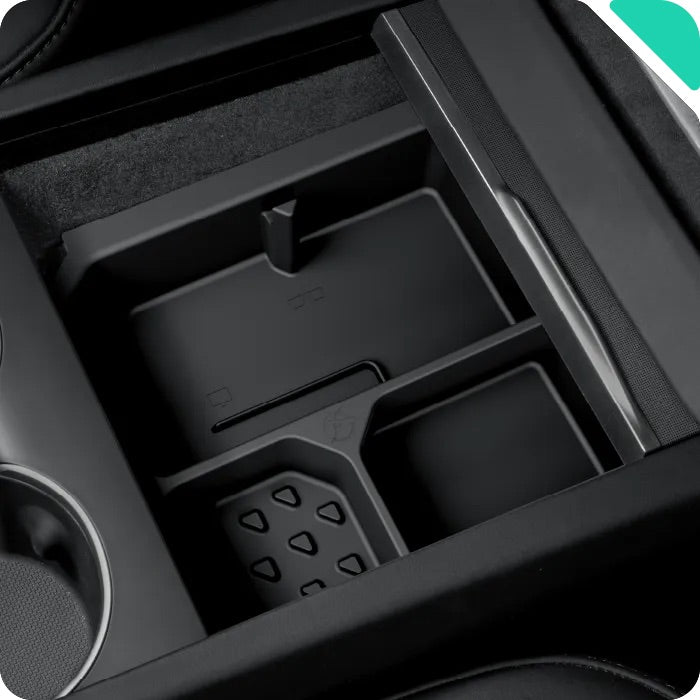 HALOBLK 黑洛 煥新版Model 3 Highland / 煥新版Model Y Juniper 雙層隱藏式扶手/中控儲物盒