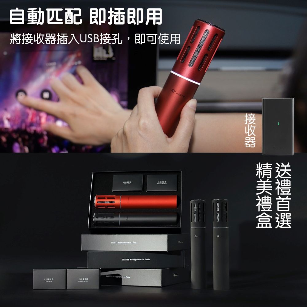 TPARTS 全車系適用歡樂K歌 Tesla 特斯拉麥克風