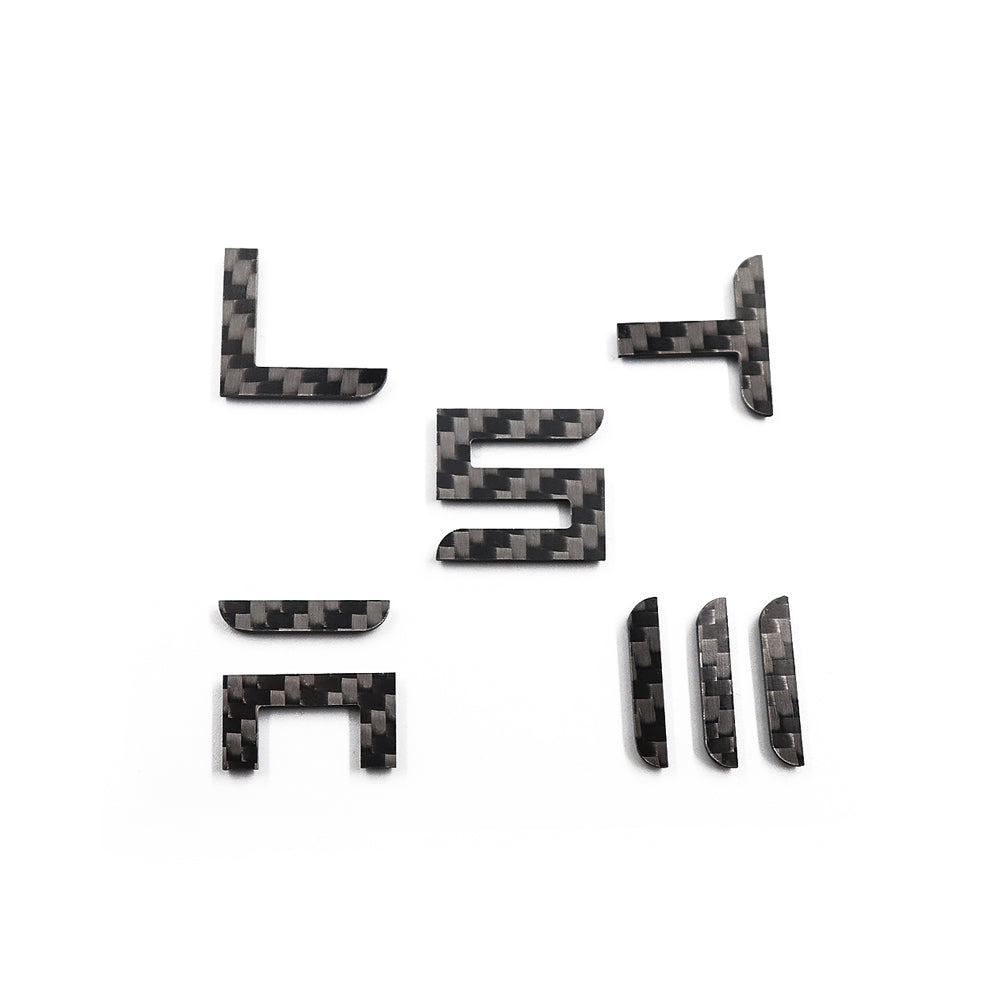 TPARTS Model 3/Y 真乾碳纖維 TESLA 前後字母車貼