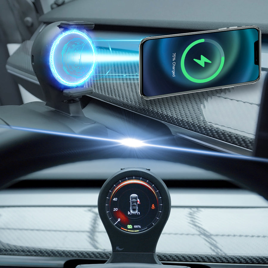 Hansshow Model 3/Y 翻轉式手機支架螢幕