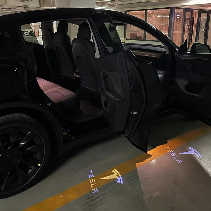 TParts 2019-2023 Tesla 全車系汽車車門分為迎賓燈及亮燈Logo