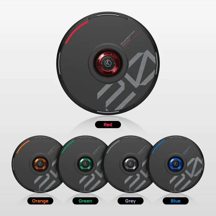 HALODISC 2 accent ring colour options: red, orange, green, grey and blue