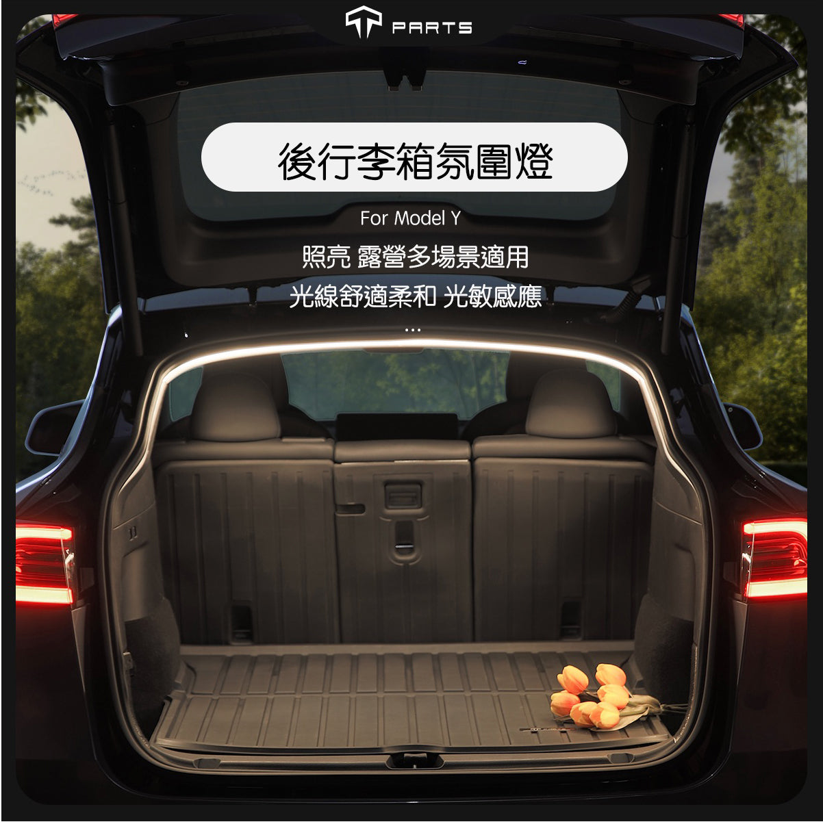 TPARTS Model Y 智能感應前/後行李箱氛圍燈