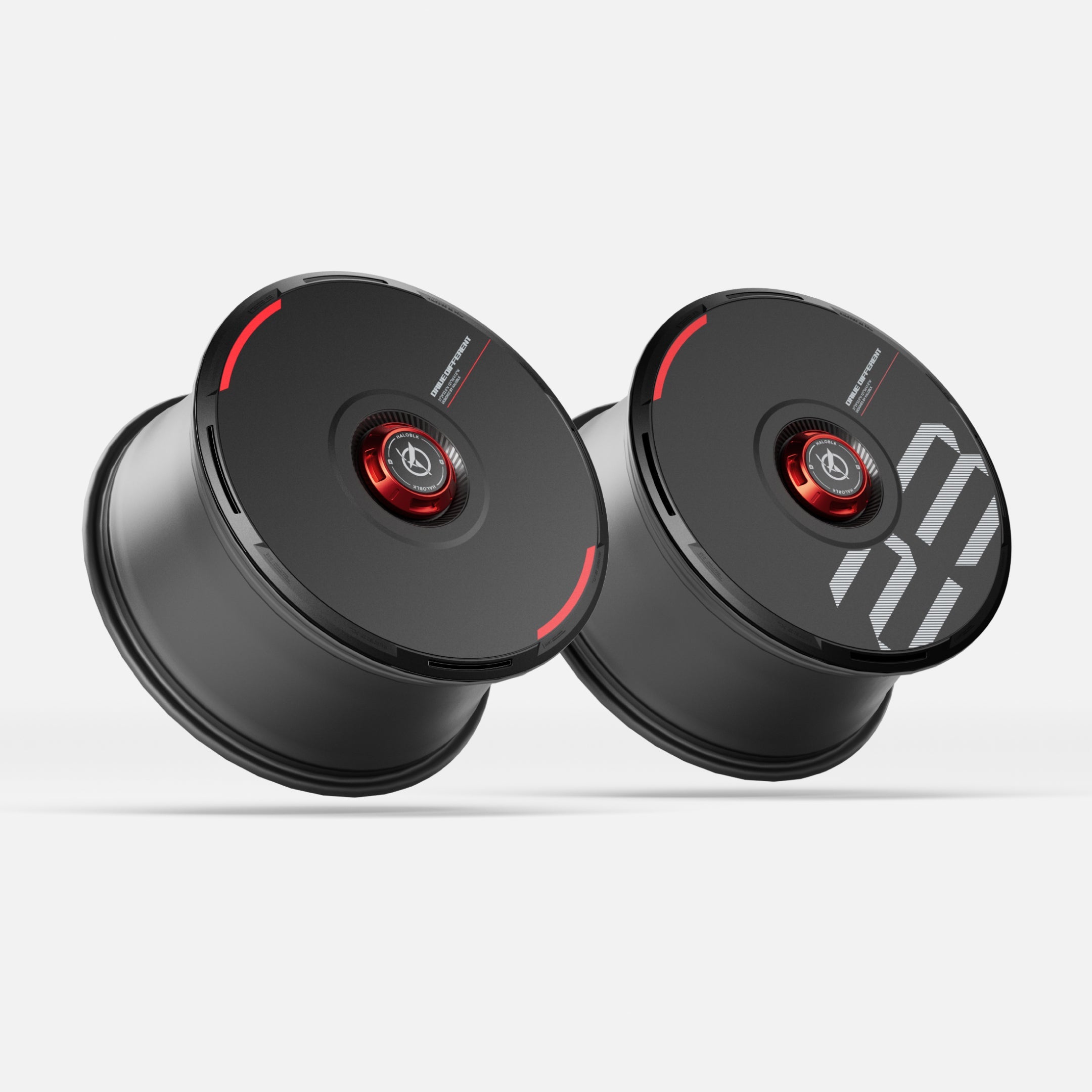 HALODISC 2 Custom Numbers - Black wheel cover for Tesla