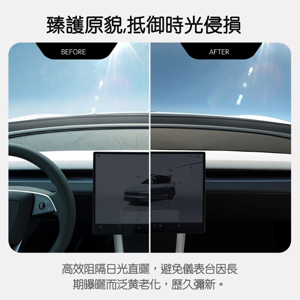 TPARTS 煥新版Model 3/Y 儀表台避光墊