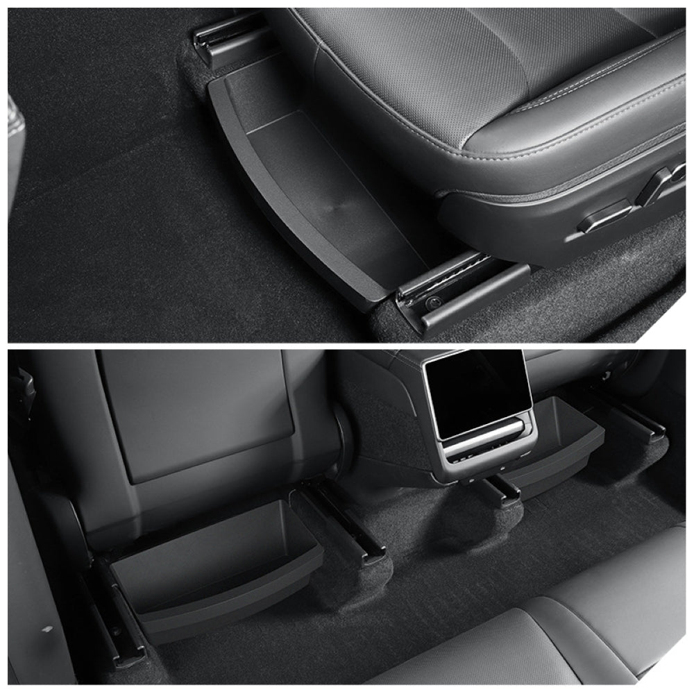 特斯拉 煥新版Model Y Juniper 前排後排座椅下儲物盒
