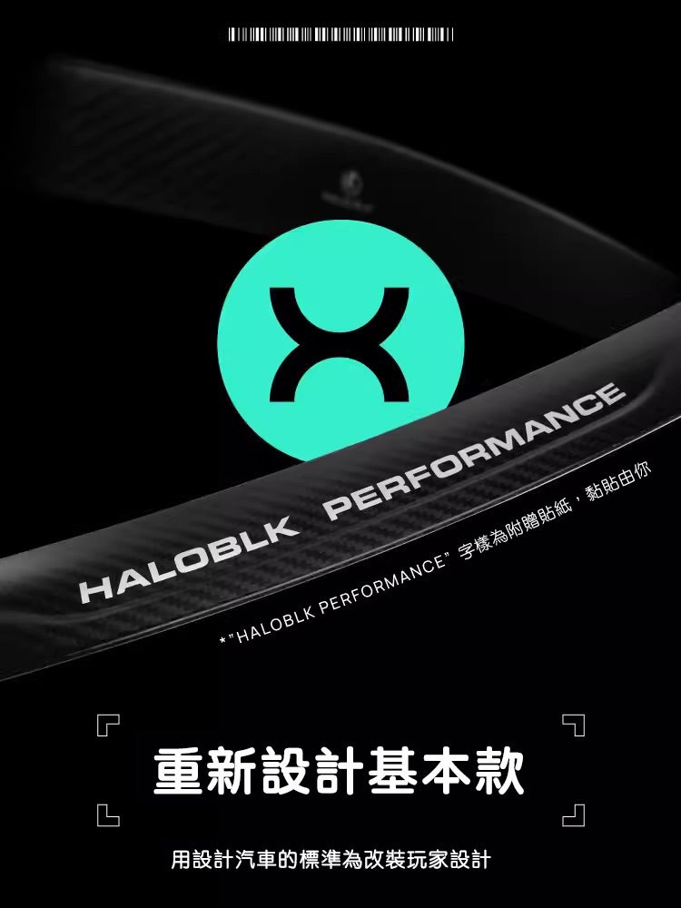 Halo BLK Model 3/Y 真碳纖維尾翼 - 啞黑