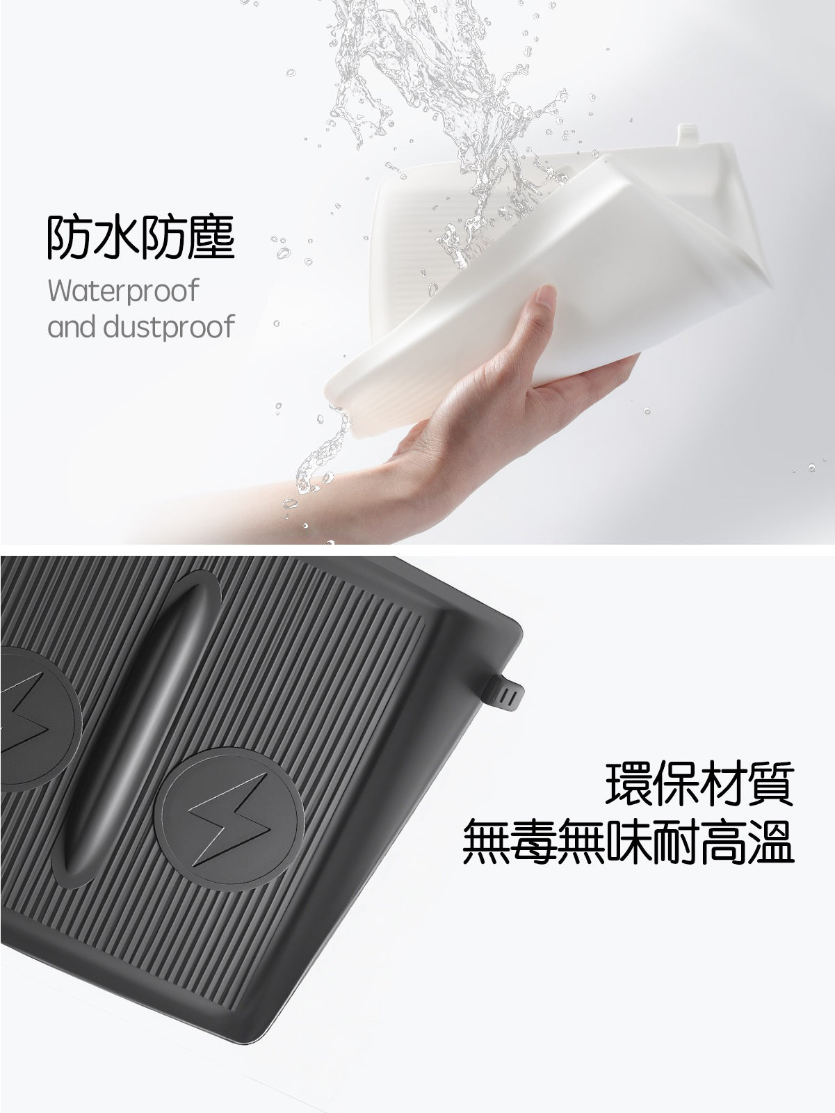 TPARTS 煥新版Model Y 中控矽膠充電防塵墊 黑色