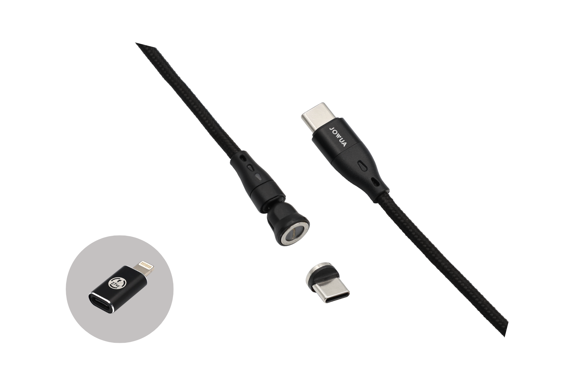 JOWUA USB-C 車用磁吸線 (0.4M/1M/1.8M)