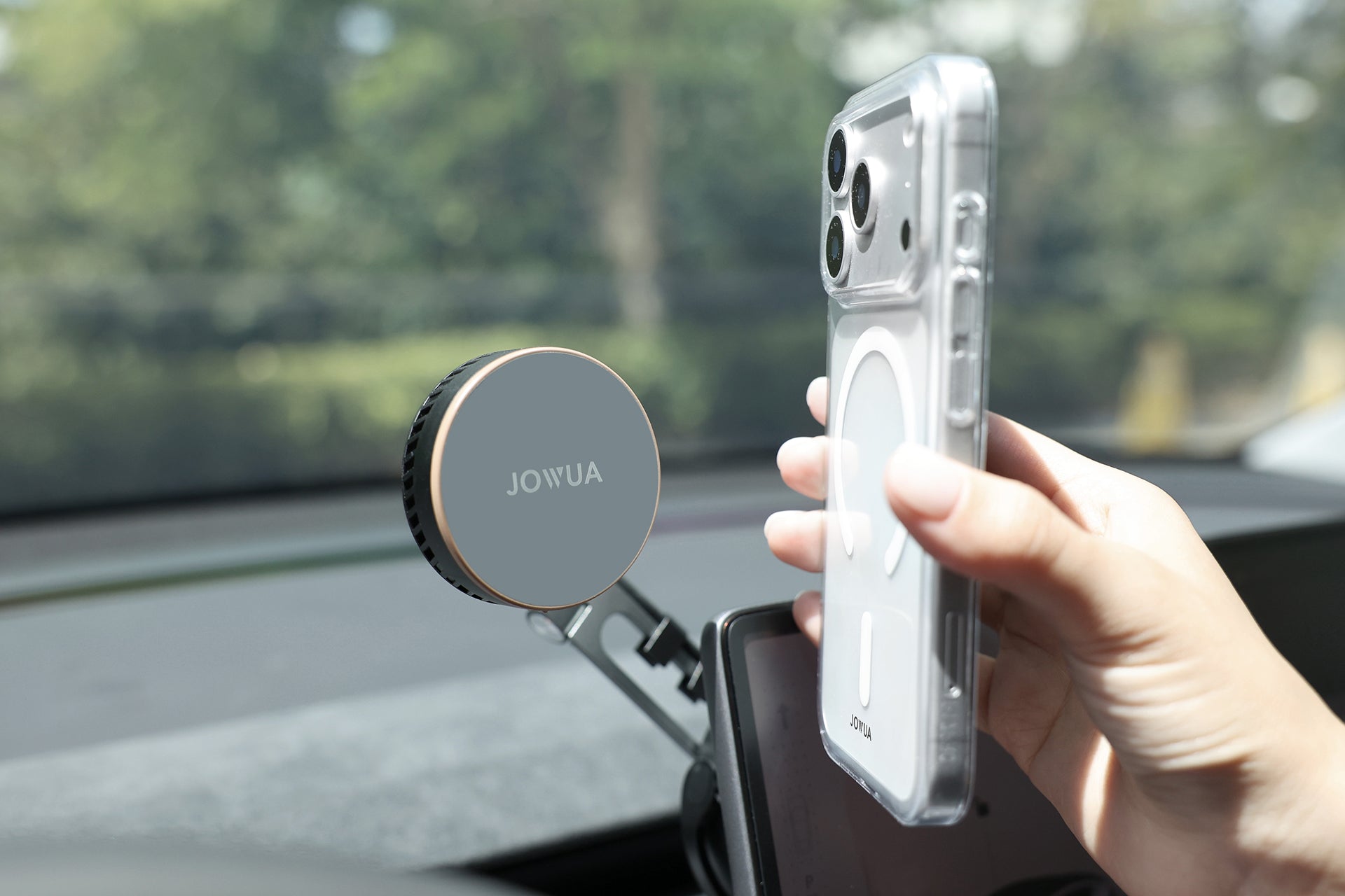 JOWUA Qi2 製冷六維隱藏車架 (MagSafe款)
