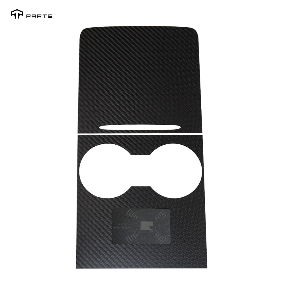 TParts 3/Y 真碳纖維中控面板保護罩-啞光